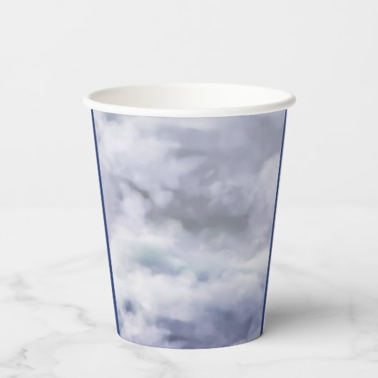 Gobelets En Papier Elle est sur le nuage neuf (Verso)