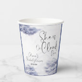 Gobelets En Papier Elle est sur le nuage neuf (Recto)