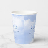Gobelets En Papier Elle est sur un nuage bleu pour l'enterrement de v (Droite)