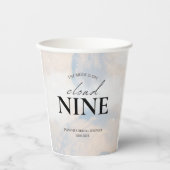 Gobelets En Papier Elle est sur un nuage Mariage Ciel Pastel de Rêve (Recto)