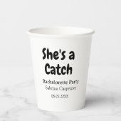 Gobelets En Papier Elle est un nom de fête de bachelorette date simpl (Verso)