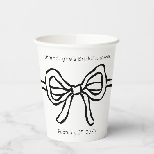 Gobelets En Papier Elle noue la Fête des mariées moderne (Gauche)