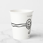 Gobelets En Papier Elle noue la Fête des mariées moderne (Recto)