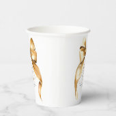 Gobelets En Papier Elle Noue Le Nœud Doré Bow Shower Nuptial (Droite)