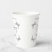 Gobelets En Papier Elle noue le noeud Fête des mariées de script mode (Gauche)