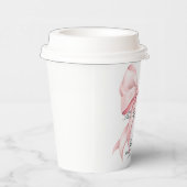 Gobelets En Papier Elle Noue le Nœud Rose Pâle (Droite)