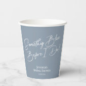 Gobelets En Papier Elle se marie | Dusty Blue Bridal Shower (Recto)