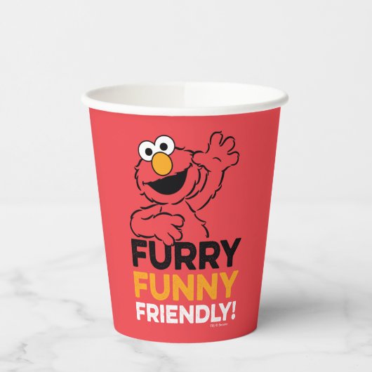 Gobelets En Papier Elmo | Furry Amical (Gauche)