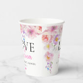 Gobelets En Papier Eloise Rose Florale Amour En Fleur (Droite)