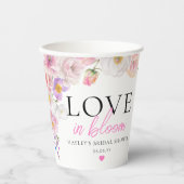 Gobelets En Papier Eloise Rose Florale Amour En Fleur (Recto)