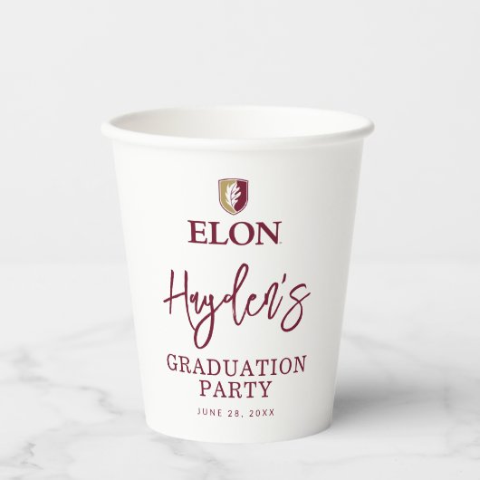 Gobelets En Papier Elon Graduation (Recto)