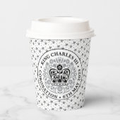 Gobelets En Papier Emblème de couronnement du roi Charles III (Verso)