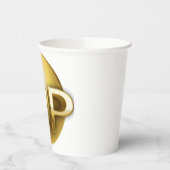 Gobelets En Papier Emblème VIP Or 3D Luxe (Gauche)