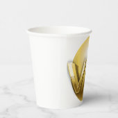 Gobelets En Papier Emblème VIP Or 3D Luxe (Droite)