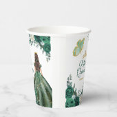 Gobelets En Papier Emerald Green Robe Quinceañera Couronne Anniversai (Droite)