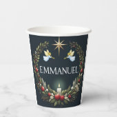 Gobelets En Papier Emmanuel Christmas angels (Verso)