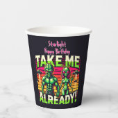 Gobelets En Papier Emmène-moi au-delà des étoiles ! (Recto)