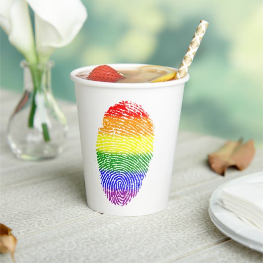 Gobelets En Papier Empreinte Arc-en-ciel (Insitu)