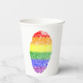 Gobelets En Papier Empreinte Arc-en-ciel (Verso)
