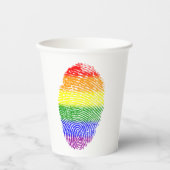 Gobelets En Papier Empreinte Arc-en-ciel (Recto)