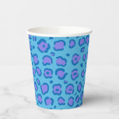 Gobelets En Papier Empreinte de léopard bleu (Gauche)