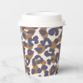 Gobelets En Papier Empreinte de léopard-bleu et Brown (Verso)