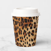 Gobelets En Papier Empreinte de léopard Brown Black Cream (Verso)