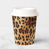 Gobelets En Papier Empreinte de léopard Brown Black Cream (Droite)