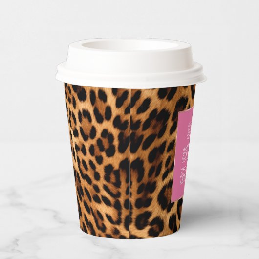Gobelets En Papier Empreinte de léopard Brown chic (Droite)