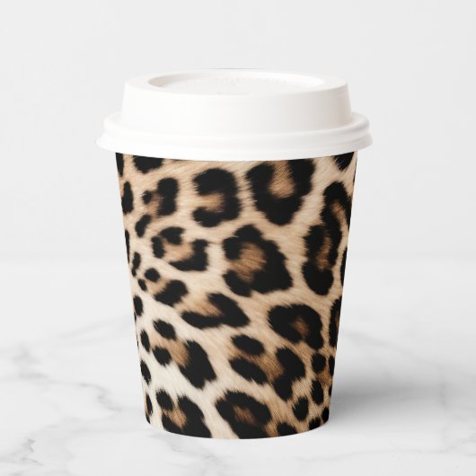 Gobelets En Papier Empreinte de léopard Brown Cream (Gauche)