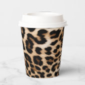 Gobelets En Papier Empreinte de léopard Brown Cream (Verso)