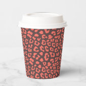 Gobelets En Papier Empreinte de léopard Brown de corail (Gauche)