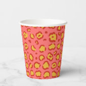 Gobelets En Papier Empreinte de léopard de corail (Verso)