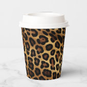 Gobelets En Papier Empreinte de léopard noir Brown or (Verso)