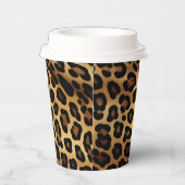 Gobelets En Papier Empreinte de léopard noir Brown or (Droite)