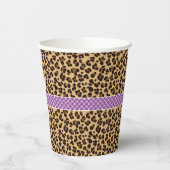 Gobelets En Papier Empreinte de léopard Purple Quatrefoil fête d'anni (Gauche)