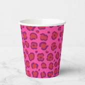 Gobelets En Papier Empreinte de léopard rose (Gauche)
