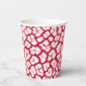 Gobelets En Papier Empreinte de léopard rouge et blanc (Verso)