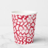 Gobelets En Papier Empreinte de léopard rouge et blanc (Droite)