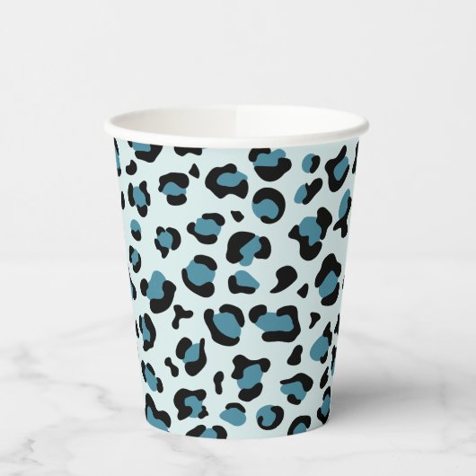 Gobelets En Papier Empreinte de léopard, Spots de léopard, Leopard bl (Gauche)