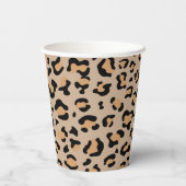 Gobelets En Papier Empreinte de léopard, Spots de léopard, Leopard Br (Verso)