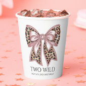 Gobelets En Papier Empreinte de léopard Two Wild Bow 2e anniversaire