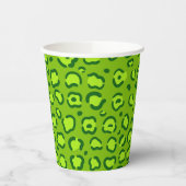 Gobelets En Papier Empreinte de léopard vert (Gauche)