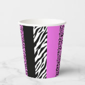 Gobelets En Papier Empreinte de léopard, Zebra Print, Poster de anima (Recto)