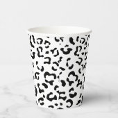 Gobelets En Papier Empreinte de léopard, Zones Léopard, Noir Et Blanc (Droite)