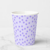 Gobelets En Papier Empreintes de patte violettes (Gauche)
