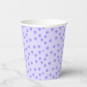 Gobelets En Papier Empreintes de patte violettes (Droite)