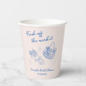 Gobelets En Papier En dehors du marché Doodle Dessin à la main pour (Recto)