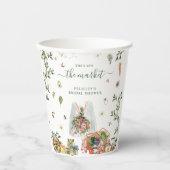 Gobelets En Papier En dehors du marché | Mariage au marché fermier (Recto)