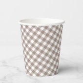 Gobelets En Papier en vichy - Baby shower Automne Rustique | (Verso)